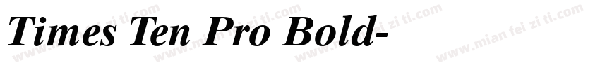 Times Ten Pro Bold字体转换